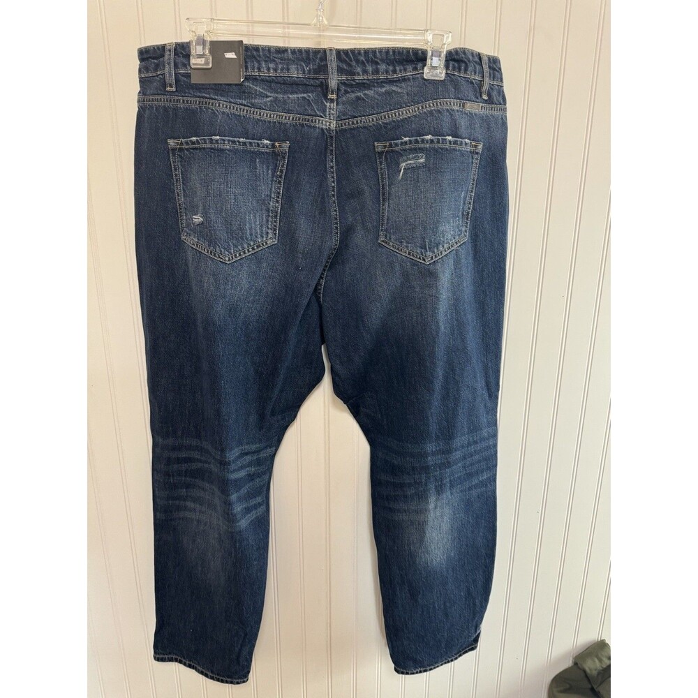 KanCan Women's Plus Size 3XL Relaxed Fit Blue Denim Distressed Jeans NWT - Picture 6 of 11